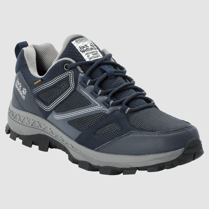 Jack Wolfskin Mens Downhill Texapore Low Hiking Shoes Dark Blue/Grey 036758TJX